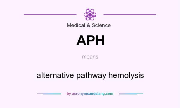 What does APH mean? It stands for alternative pathway hemolysis