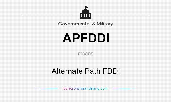 What does APFDDI mean? It stands for Alternate Path FDDI