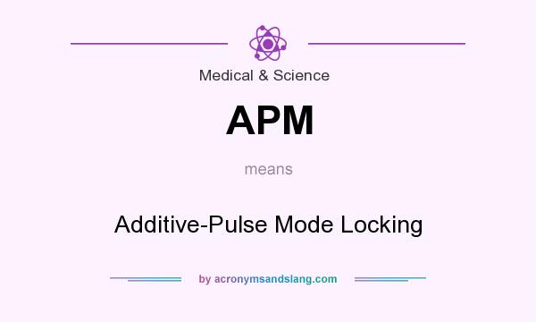 What does APM mean? It stands for Additive-Pulse Mode Locking