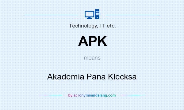 What does APK mean? It stands for Akademia Pana Klecksa