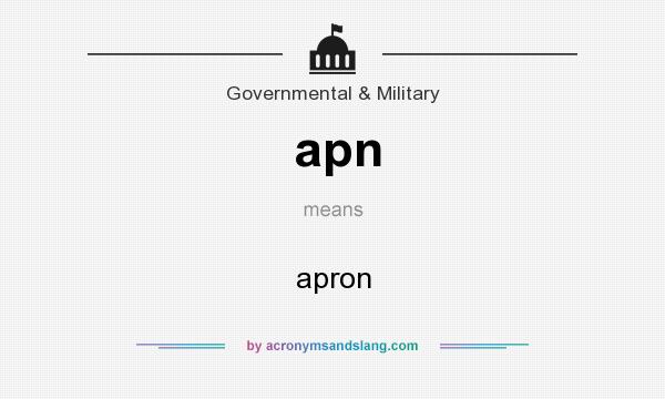 What does apn mean? It stands for apron