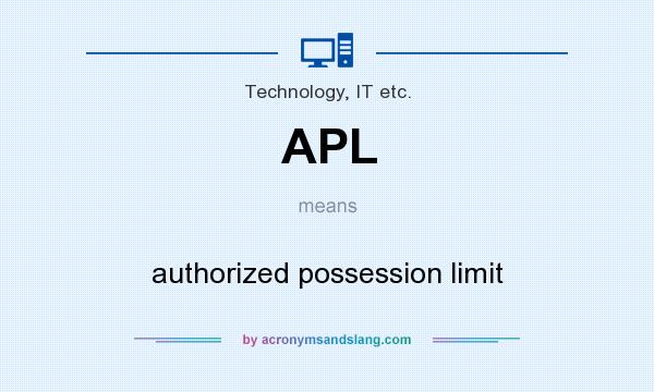 What does APL mean? It stands for authorized possession limit