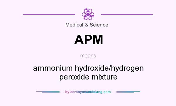 What does APM mean? It stands for ammonium hydroxide/hydrogen peroxide mixture