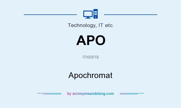 What does APO mean? It stands for Apochromat