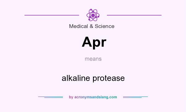 What does Apr mean? It stands for alkaline protease