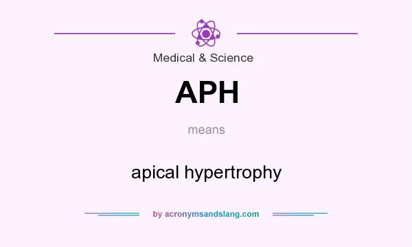 What does APH mean? It stands for apical hypertrophy
