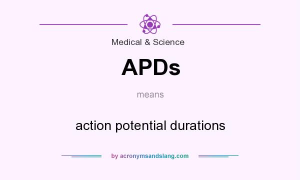 What does APDs mean? It stands for action potential durations