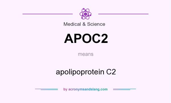 What does APOC2 mean? It stands for apolipoprotein C2