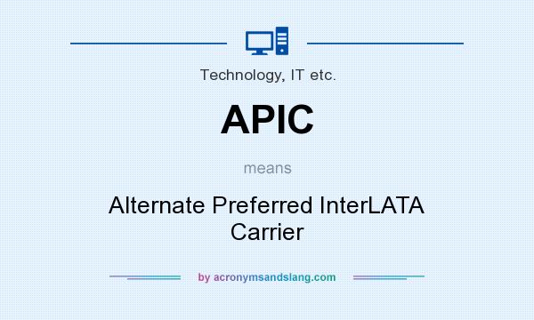 What does APIC mean? It stands for Alternate Preferred InterLATA Carrier