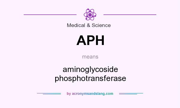 What does APH mean? It stands for aminoglycoside phosphotransferase