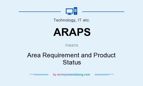 What does ARAPS mean? It stands for Area Requirement and Product Status