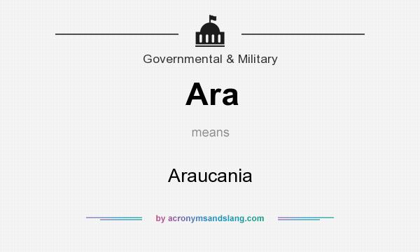 What does Ara mean? It stands for Araucania