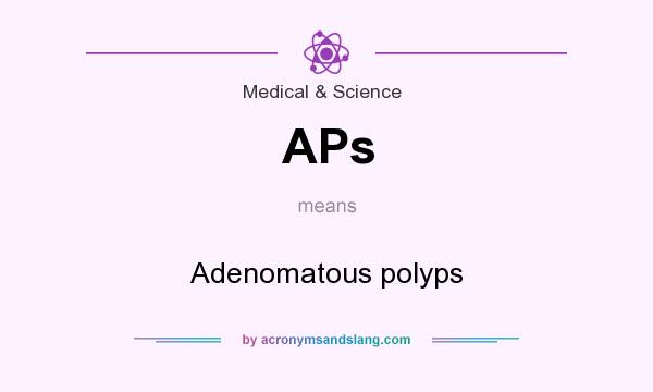 What does APs mean? It stands for Adenomatous polyps