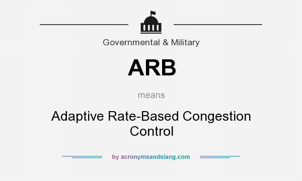 What does ARB mean? It stands for Adaptive Rate-Based Congestion Control
