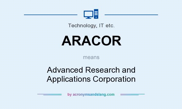 What does ARACOR mean? It stands for Advanced Research and Applications Corporation
