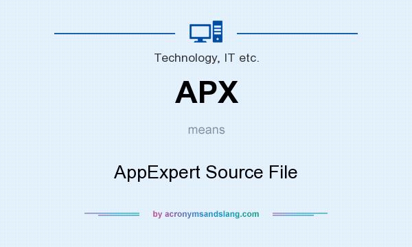 What does APX mean? It stands for AppExpert Source File