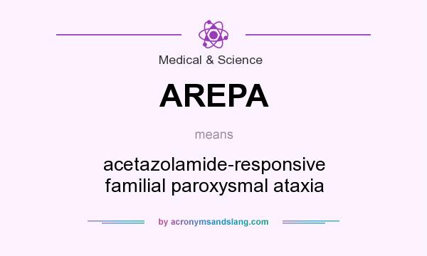 What does AREPA mean? It stands for acetazolamide-responsive familial paroxysmal ataxia