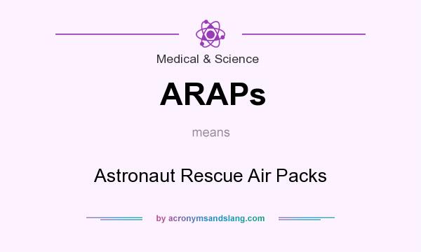 What does ARAPs mean? It stands for Astronaut Rescue Air Packs