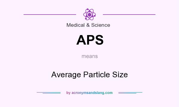 What does APS mean? It stands for Average Particle Size
