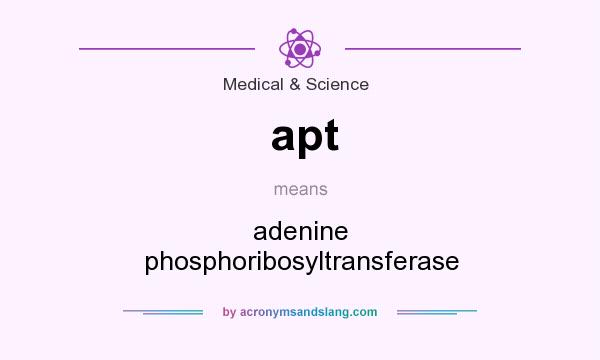 What does apt mean? It stands for adenine phosphoribosyltransferase