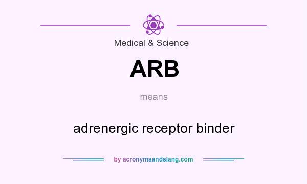 What does ARB mean? It stands for adrenergic receptor binder