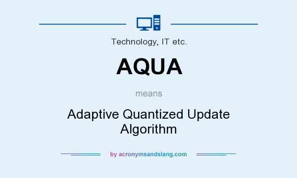 What does AQUA mean? It stands for Adaptive Quantized Update Algorithm
