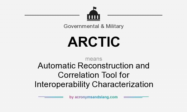 What does ARCTIC mean? It stands for Automatic Reconstruction and Correlation Tool for Interoperability Characterization