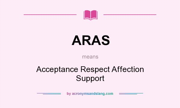 What does ARAS mean? It stands for Acceptance Respect Affection Support