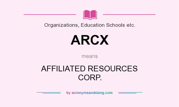 What does ARCX mean? It stands for AFFILIATED RESOURCES CORP.
