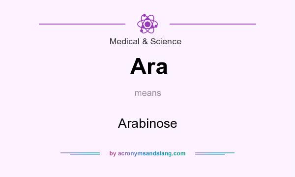 What does Ara mean? It stands for Arabinose