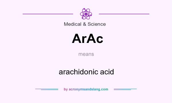 What does ArAc mean? It stands for arachidonic acid