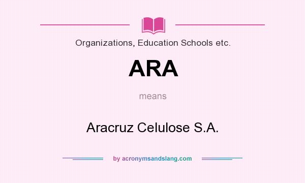 What does ARA mean? It stands for Aracruz Celulose S.A.