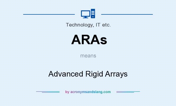 What does ARAs mean? It stands for Advanced Rigid Arrays