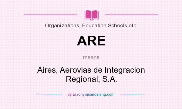 What does ARE mean? It stands for Aires, Aerovias de Integracion Regional, S.A.