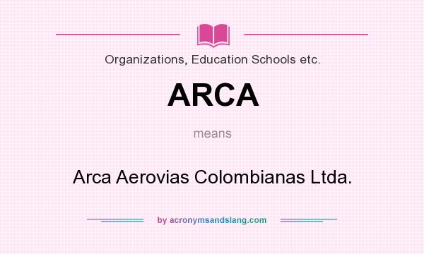 What does ARCA mean? It stands for Arca Aerovias Colombianas Ltda.