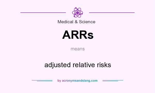 What does ARRs mean? It stands for adjusted relative risks