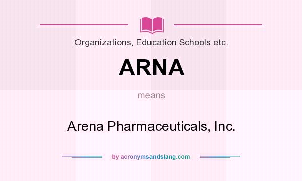 What does ARNA mean? It stands for Arena Pharmaceuticals, Inc.