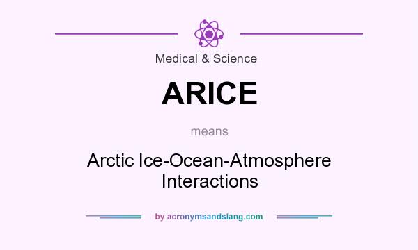 What does ARICE mean? It stands for Arctic Ice-Ocean-Atmosphere Interactions