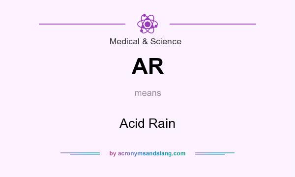 What does AR mean? It stands for Acid Rain