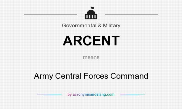 What does ARCENT mean? It stands for Army Central Forces Command