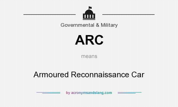 What does ARC mean? It stands for Armoured Reconnaissance Car