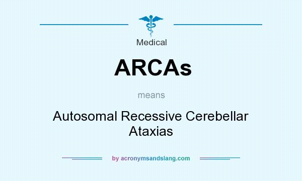 What does ARCAs mean? It stands for Autosomal Recessive Cerebellar Ataxias