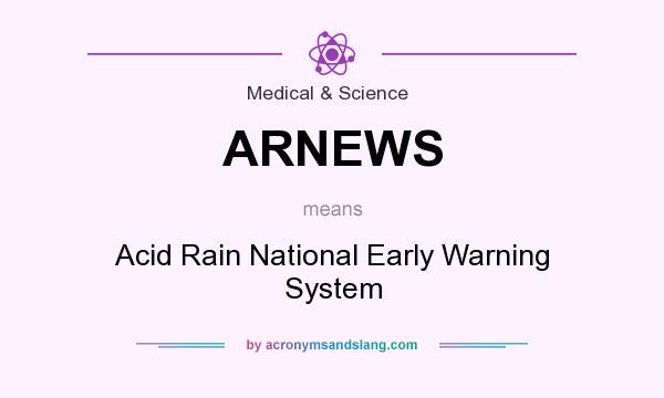 What does ARNEWS mean? It stands for Acid Rain National Early Warning System