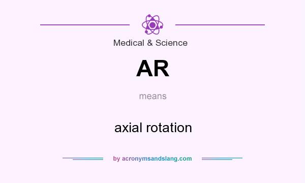 What does AR mean? It stands for axial rotation