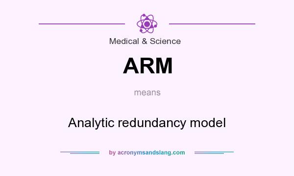 What does ARM mean? It stands for Analytic redundancy model