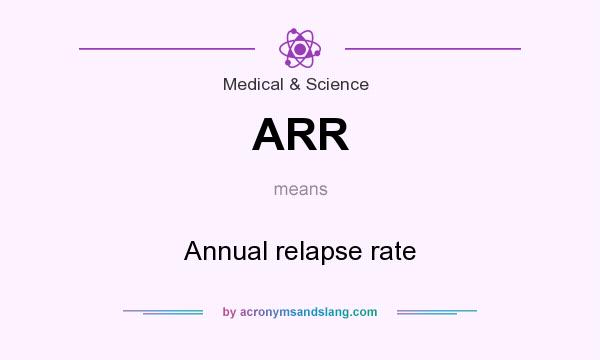 What does ARR mean? It stands for Annual relapse rate
