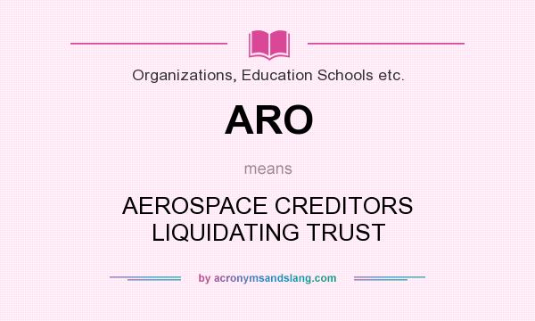 What does ARO mean? It stands for AEROSPACE CREDITORS LIQUIDATING TRUST