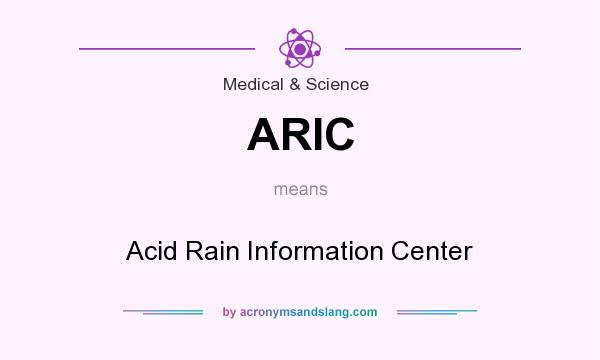 What does ARIC mean? It stands for Acid Rain Information Center