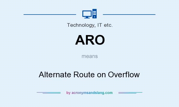What does ARO mean? It stands for Alternate Route on Overflow