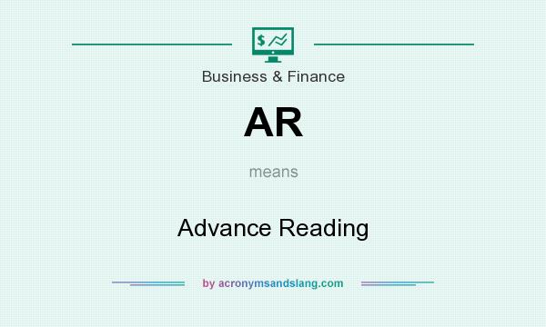 What does AR mean? It stands for Advance Reading